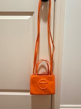 Telfar Orange Small Shopping Bag